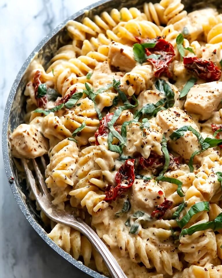 One-Pot Creamy Sun-Dried Tomato Chicken Pasta Recipe