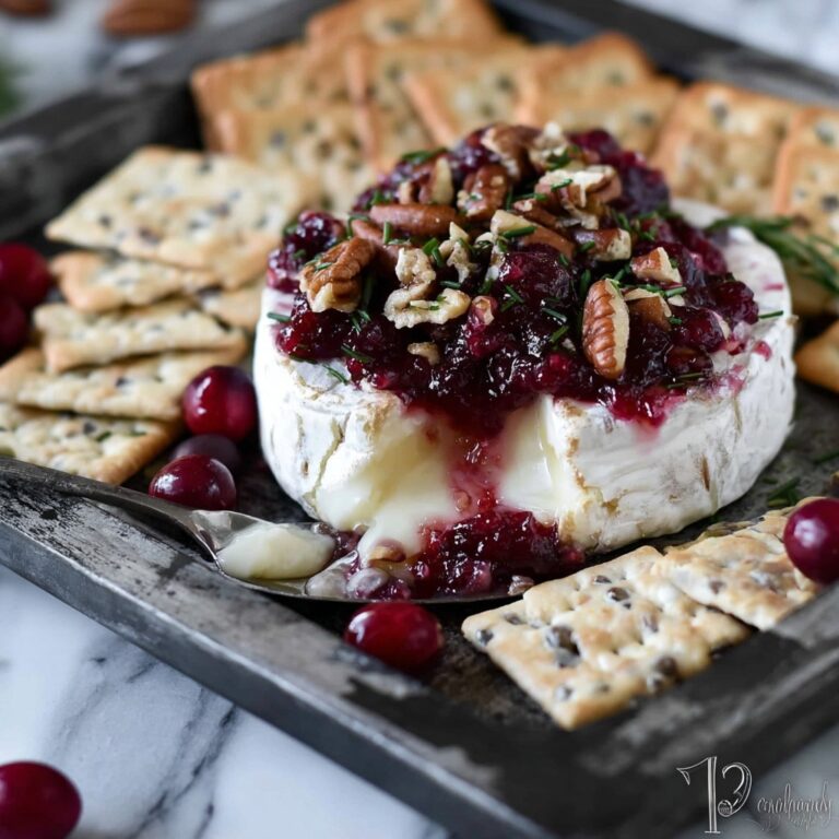 Baked Brie with Cranberry Maple Topping Recipe